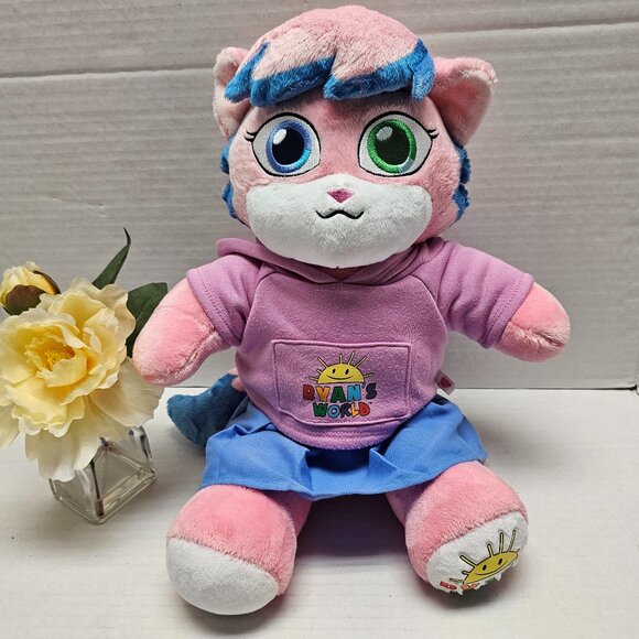 Build A Bear Alpha Lexa Cat Plush Ryan's World Clothing Pink